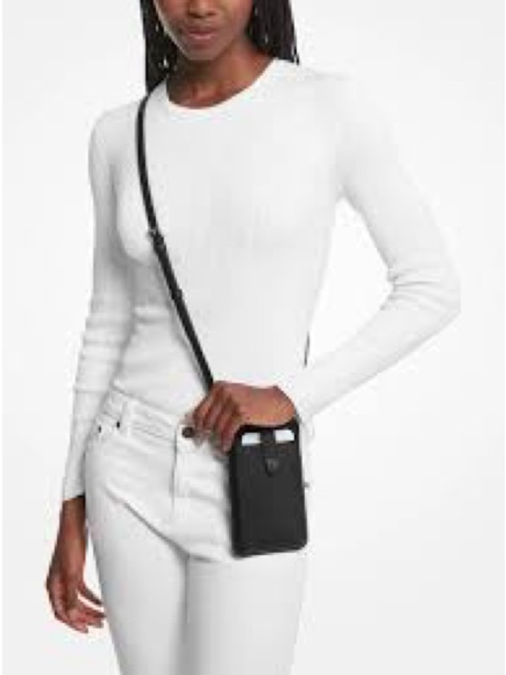 Michael Kors Saffiano Leather Smartphone Crossbody Bag
